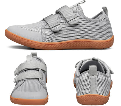 Kids Barefoot Sneakers – Breathable Wide Toe Knitted Mesh Shoes for Boys & Girls, Non-Slip Fashion Walking Cross Trainers