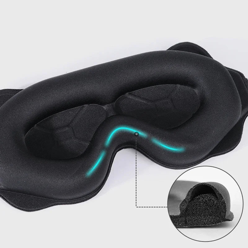 3D Sleep Mask for Eyes — Soft Travel Eye Shade, Light-Blocking Sleeping Aid, Breathable Night Eyepatch