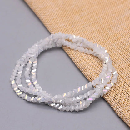 Yanqi Triangle Crystal Beads - 38 Colors 4mm Loose Glass Beads for DIY Jewelry Making Earrings Necklace Crafts