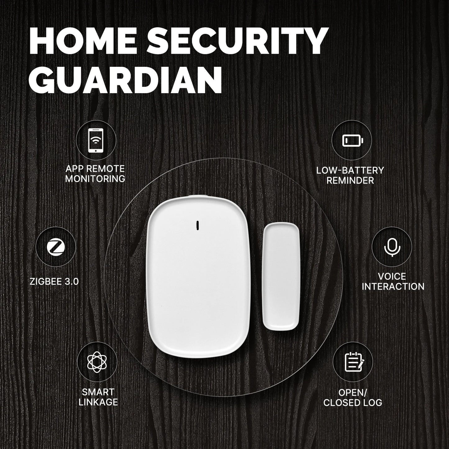 MOES Tuya ZigBee Smart Window & Door Sensor – Security Alarm System, Smart Life App Remote Control
