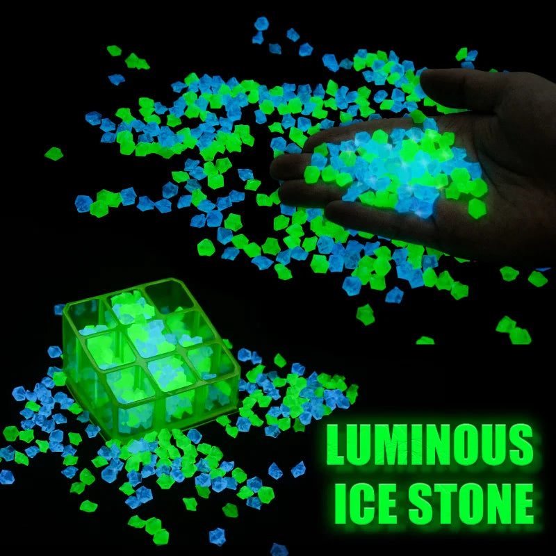 300/500 Pcs Luminous Garden Pebbles - Glow in the Dark Stones for Outdoor, Fish Tank, and Aquarium Deco