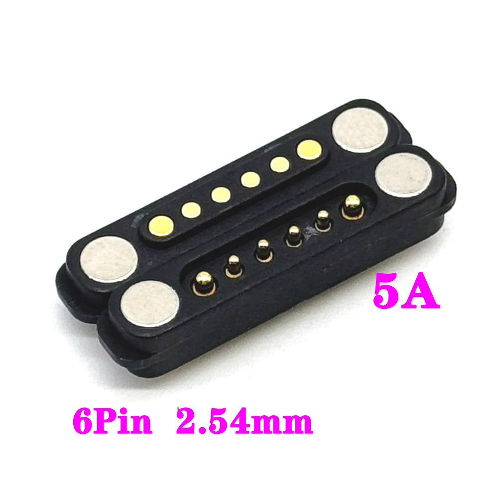 Magnetic Pogo Pin Connector - 5A Waterproof High-Current Spring Probe Male Female DC Charging Connector, 2/3/4/5/6/7/8 Pin