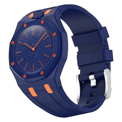 PC Watch Case & Silicone Strap - Wristwatch Modification Accessories for Swatch & AP Royal Oak Style Watches