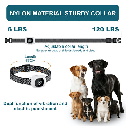 Automatic Anti-Bark Dog Collar IP67 Waterproof Rechargeable Type-C Electric Bark Control Training Device for Dogs Safe Behavior Correction Collar