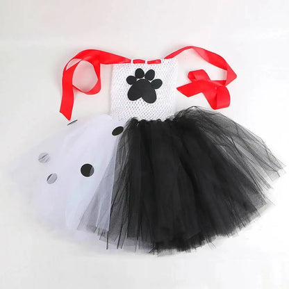 Dalmatians Dog Tutu Dress - Cute Spotted Puppy Costume for Baby Girls & Kids