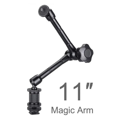 Super Clamp with 7"/11" Adjustable Magic Arm | Articulating Mount for Monitor, LED Light, DSLR Camera, Flash & LCD Video Gear