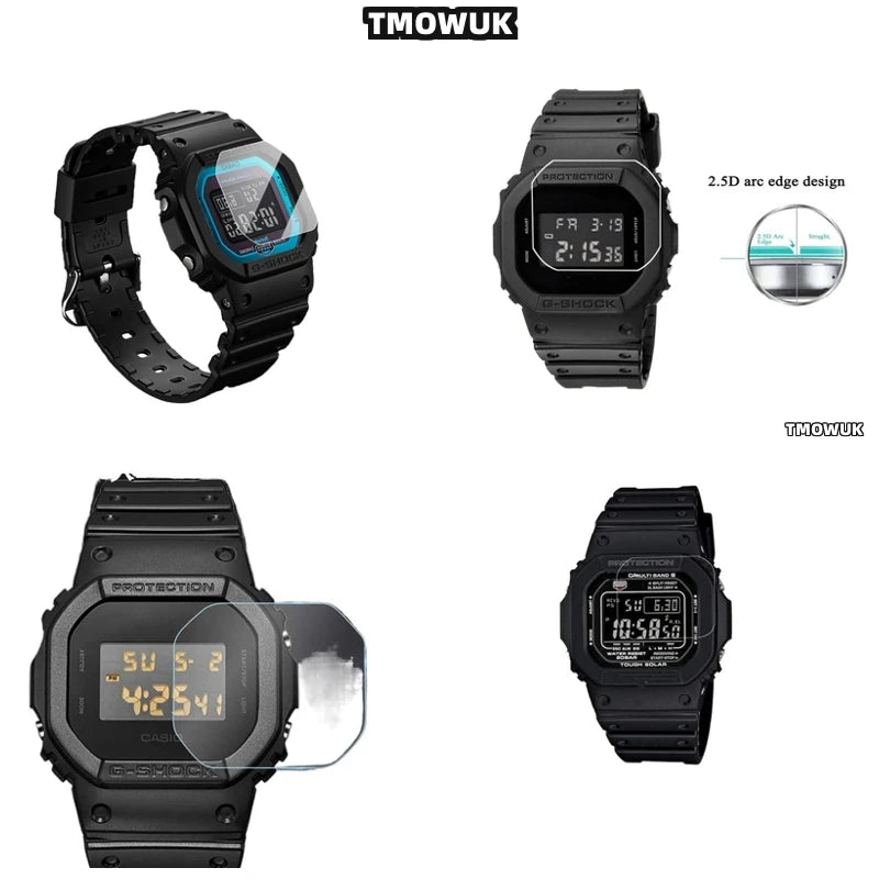 9H Tempered Glass Screen Protector for Casio G-Shock - Ultra-Thin Protective Glass for DW-5035, DW-5600, GW-B5600 and GW-M5600