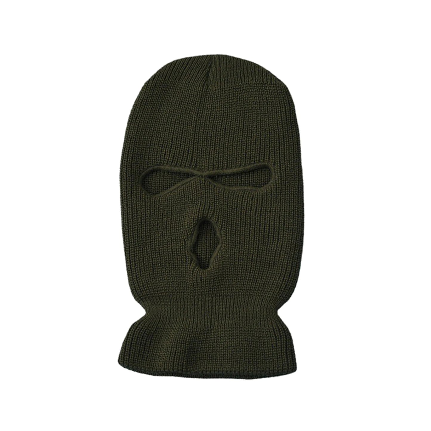Motorcycle Windproof Full Face Knit Hat - Custom Ski Mask for Men, Warm Wool Balaclava with 3 Holes, Embroidered Winter Ski Mask