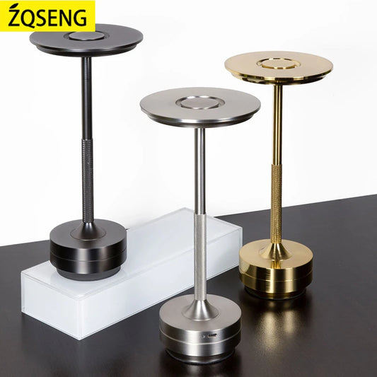 Wireless Rechargeable LED Touch Sensor Table Lamp: Desktop Night Light for Restaurant, Hotel, Bar, Bedroom - Decorative Reading Lamp