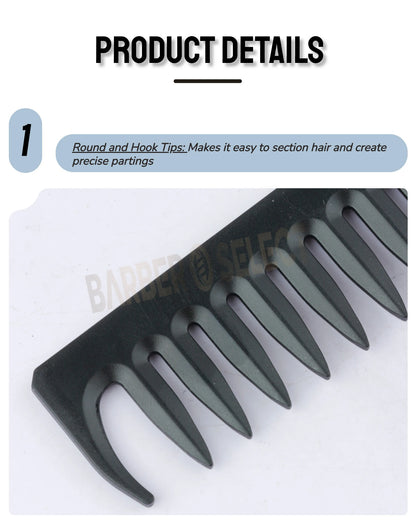 Newest 1/2/3-in-1 Portable Folding Comb – Wide Tooth Barber Clipper, Mini Beard & Hair Combing Styling Tool