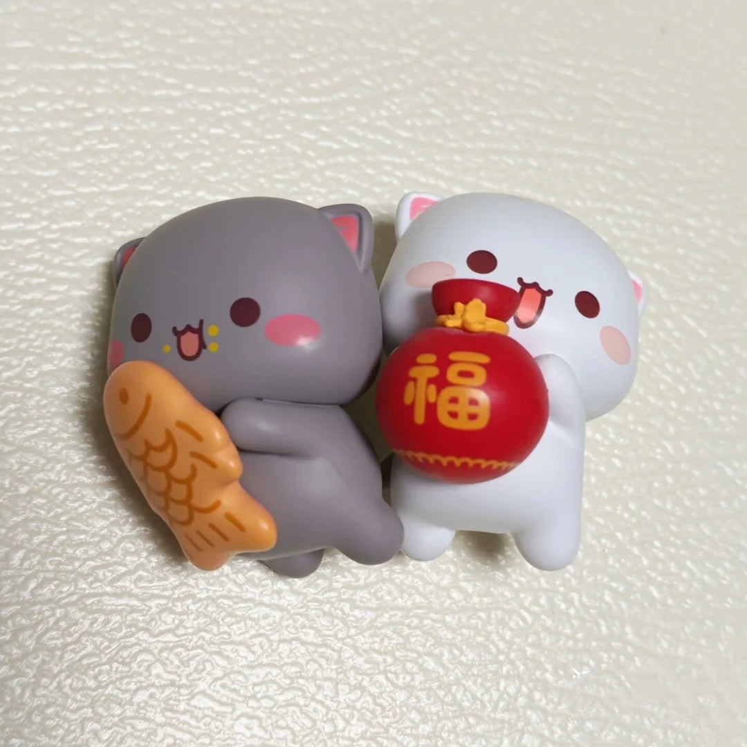 Original Peach Cat and Goma Sweet Mini Universe Blind Box - Cute Mini Collectible Figures for Desk Decor, Display, and Gifts