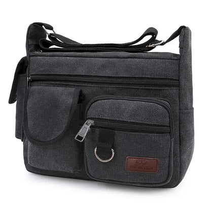 Men's Casual Sling Bag – Vintage Crossbody Messenger Shoulder Bag for Travel & Outdoor Use