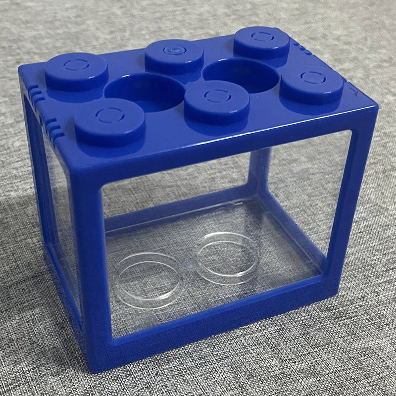 Creative Multicolor Stackable Mini Aquarium & Pet Box - Building Block Fish Tank for Reptiles, Insects & Small Pets