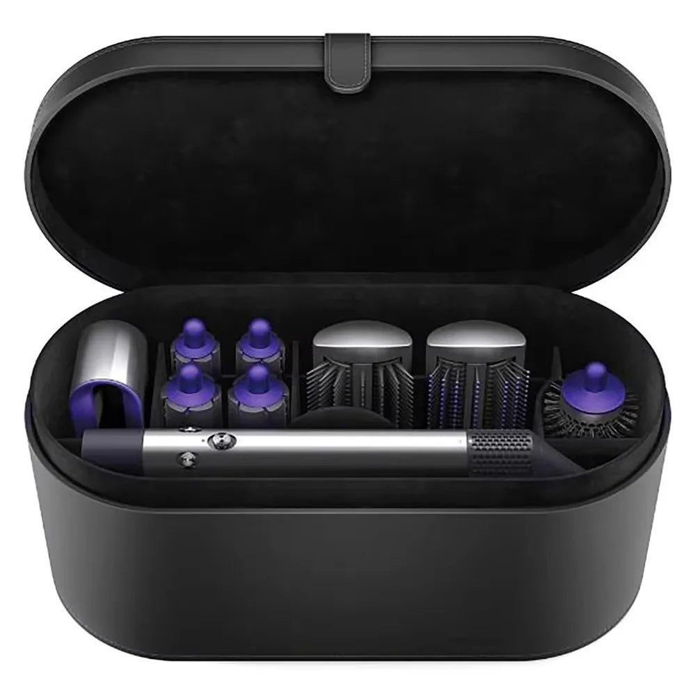 Portable PU Hair Dryer Storage Case – Large Capacity Dustproof Bag for Curling Tools & Accessories