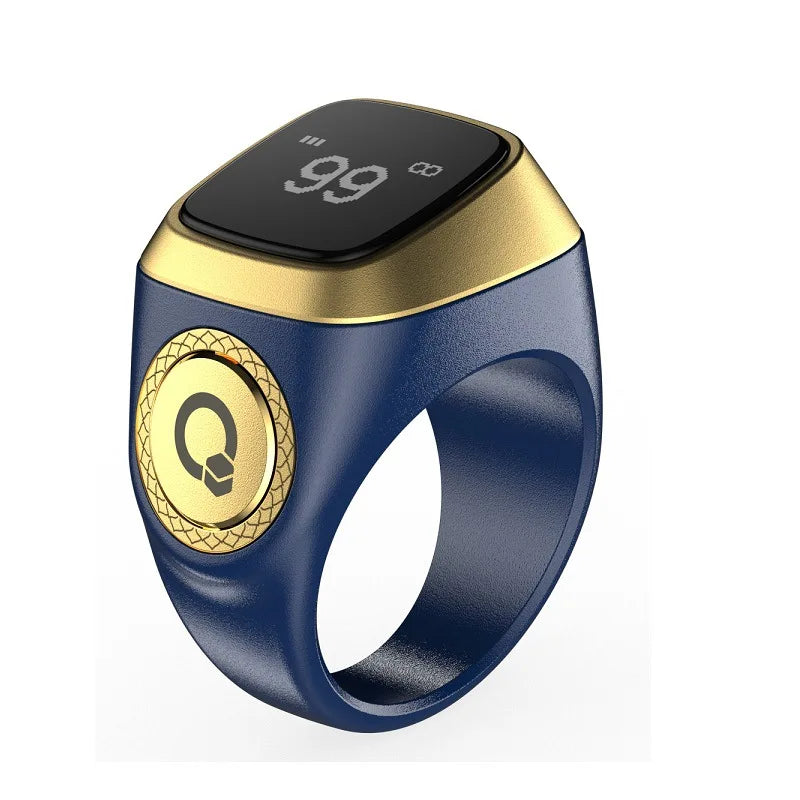 2025 IQibla Smart Zikr Ring – Electronic Digital Tasbih Counter with Vibration Reminder, Waterproof for Muslim Prayer