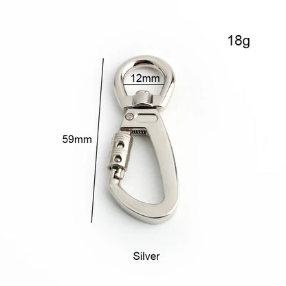 Auto-Locking Dog Leash Carabiner Clip – Swivel Rotating Ring Pet Hook for Outdoor Walking, Keychain & Pet Accessories