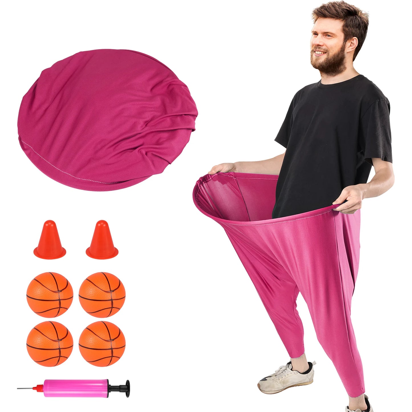 Adult Granny Pants Yard Game Set - Giant Outdoor Family Reunion Tossing Game with Marker Cones & Fun Activities