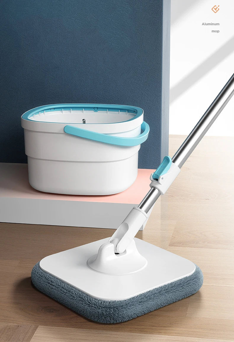 360° Spin Squeeze Mop for Floor Cleaning | Easy-Drain Household Mop with Handle | Home Cleaning Broom & Mop Tool Set