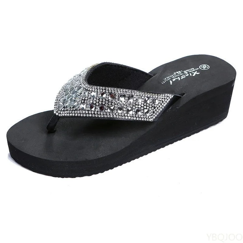 Women’s Summer Wedge Sandals - Minimalist Elegant Casual Beach Flip Flops