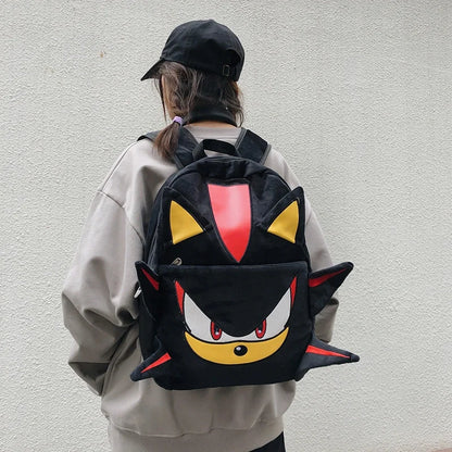 Cartoon Hedgehog Plush Backpack — Large Capacity Schoolbag Handbag for Girls, Cute Student Bag Gift