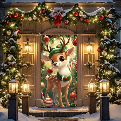 Christmas Hanging Door Banner – Antithetical Couplet Wall Decoration for Merry Christmas 2026 Party & Xmas Gift