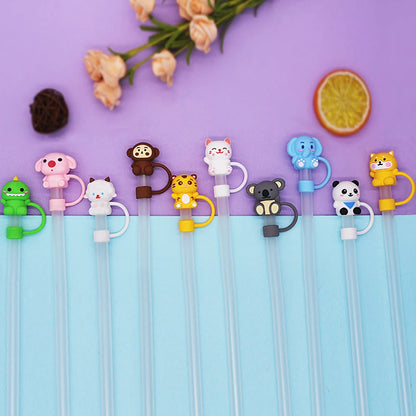 10mm Silicone Straw Covers – Animal Toppers & Spill Stoppers for Stanley 30/40oz Tumbler Accessory