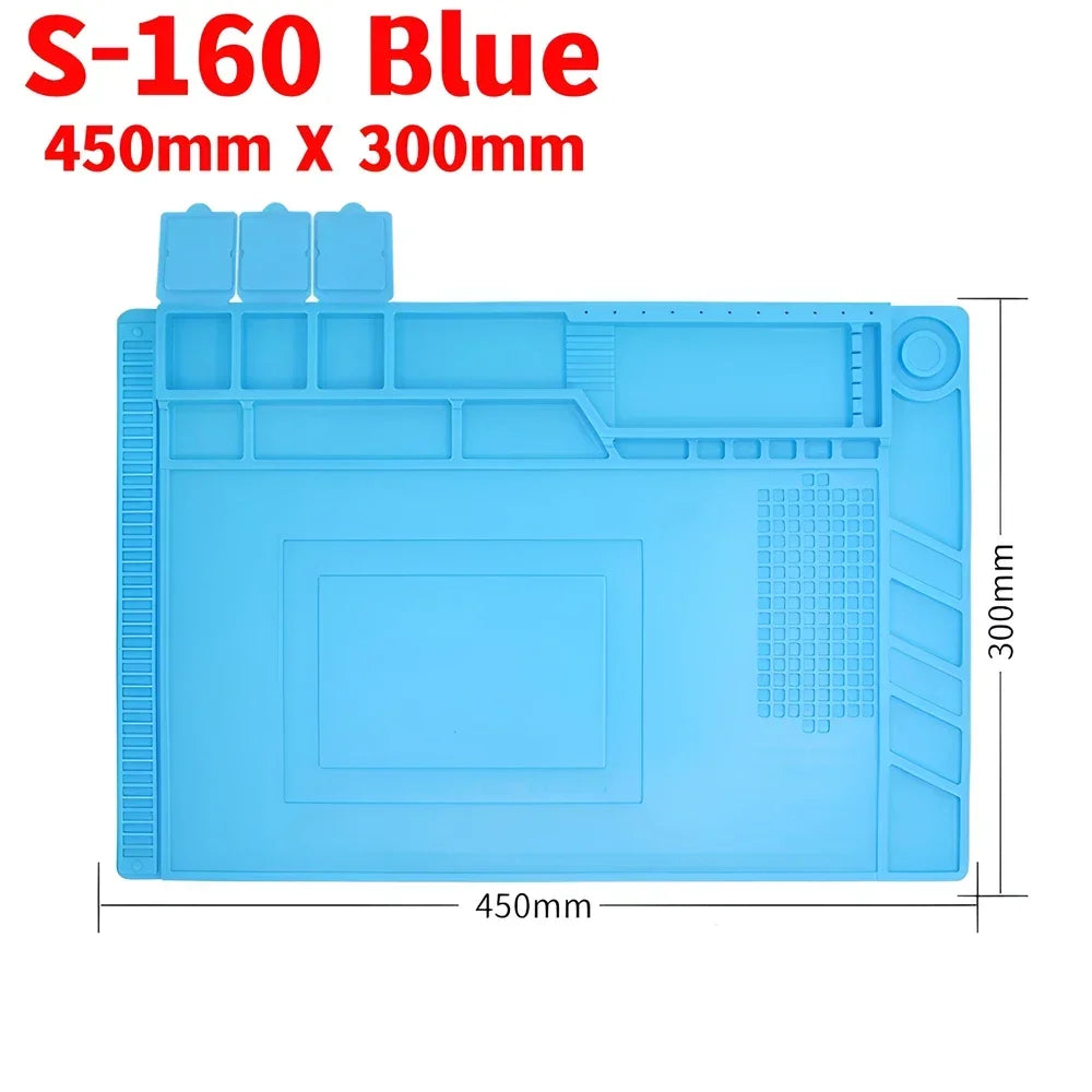 ESD Heat-Resistant Soldering Mat – Magnetic Silicone Work Pad for BGA Repair and Heat Insulation