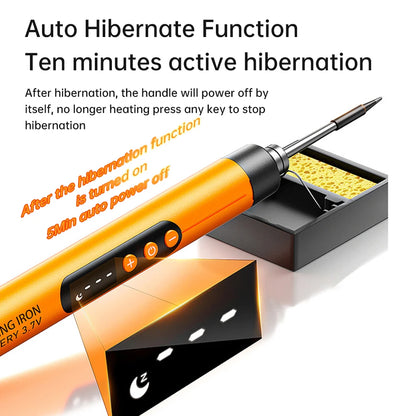 USB Digital Soldering Iron – Adjustable Temperature 300–450℃ Type-C Rechargeable 1000mAh/800mAh Battery Intelligent Portable Solder Welding Tool
