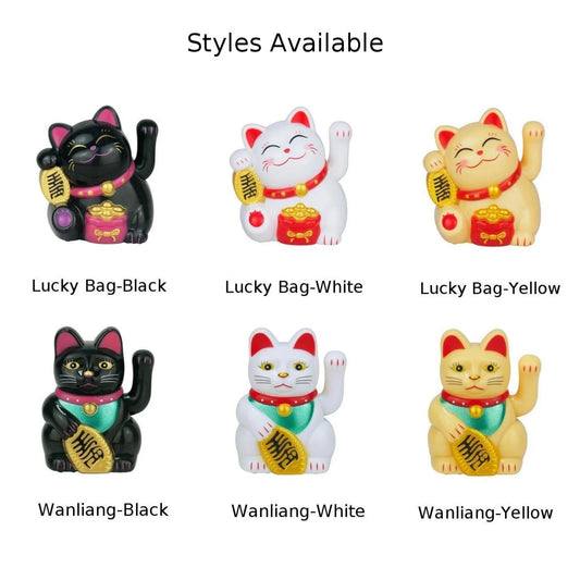 Solar-Powered Lucky Cat - Automatic Waving Fortune Cat for Home, Office Decor, and Car Ornament, Ideal Birthday Gift