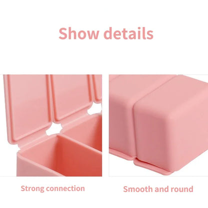 2Pcs/Set Travel Pill Box Holder – Weekly Medicine Organizer, Independent Lattice Tablet Dispenser Case