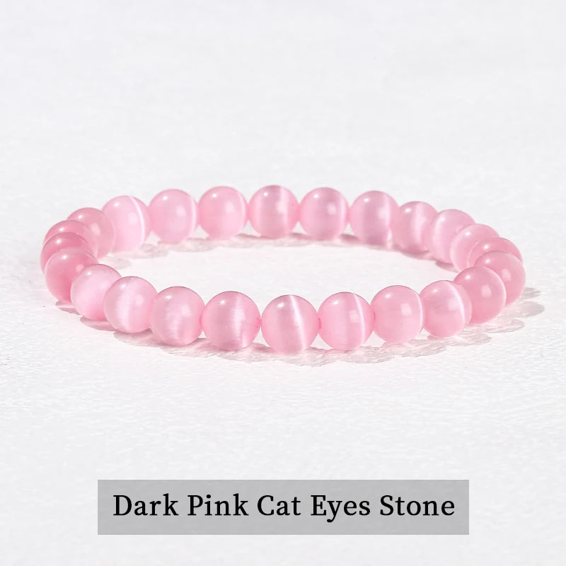 Natural Stone Beaded Bracelet - Obsidian, Fluorite & Quartz Healing Stretch Jewelry for Men & Women