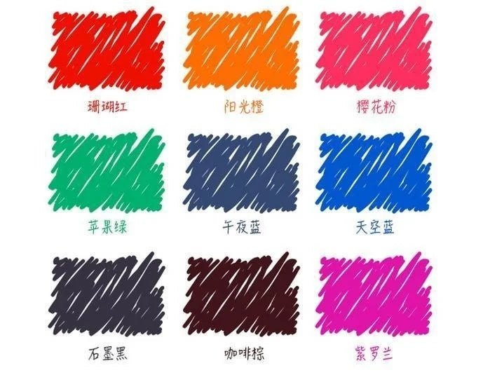 20ml Colorful Smooth Liquid Ink Refill – Bright Comic Ink for Carbon Pens, Office & School Stationery