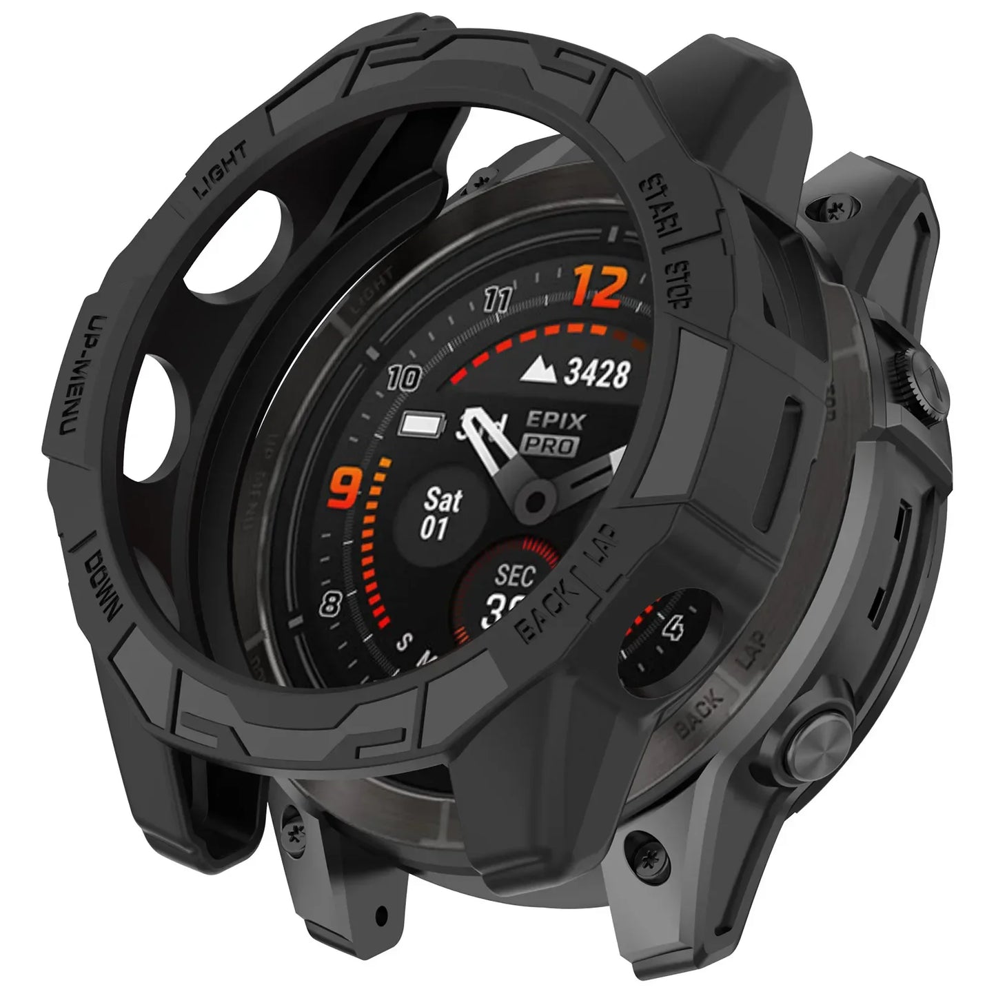Hollow Protective Silicone Case for Garmin — Bumper Cover for Fenix 7/7S/7X and Epix Pro (42mm, 47mm, 51mm)
