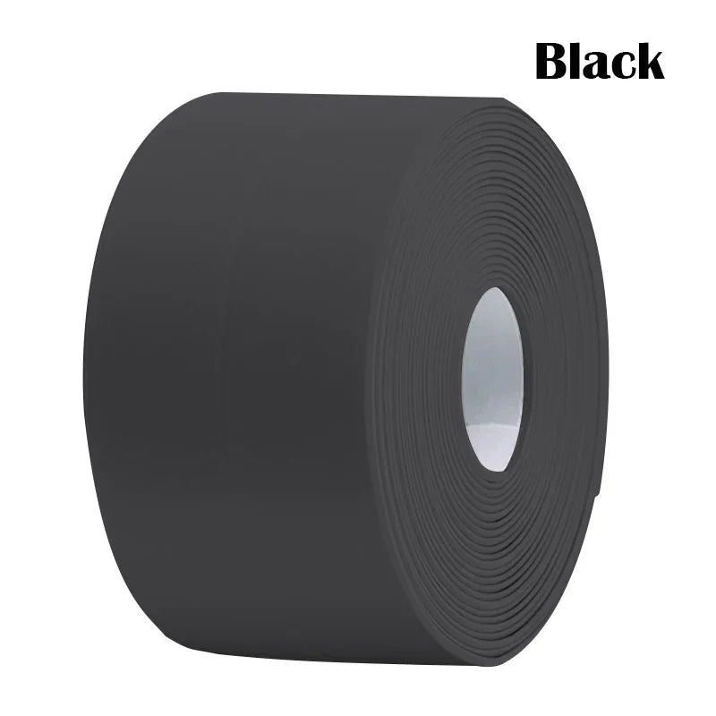 Self-Adhesive PVC Waterproof Sealing Tape for Kitchen & Bathroom – Oil-Proof Sink Edge Caulk Strip for Corner Wall & Toilet Seal Repair Tape