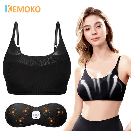 Electric Wireless Breast Massage Bra – Hot Compress Chest Care & Enhancement Massager