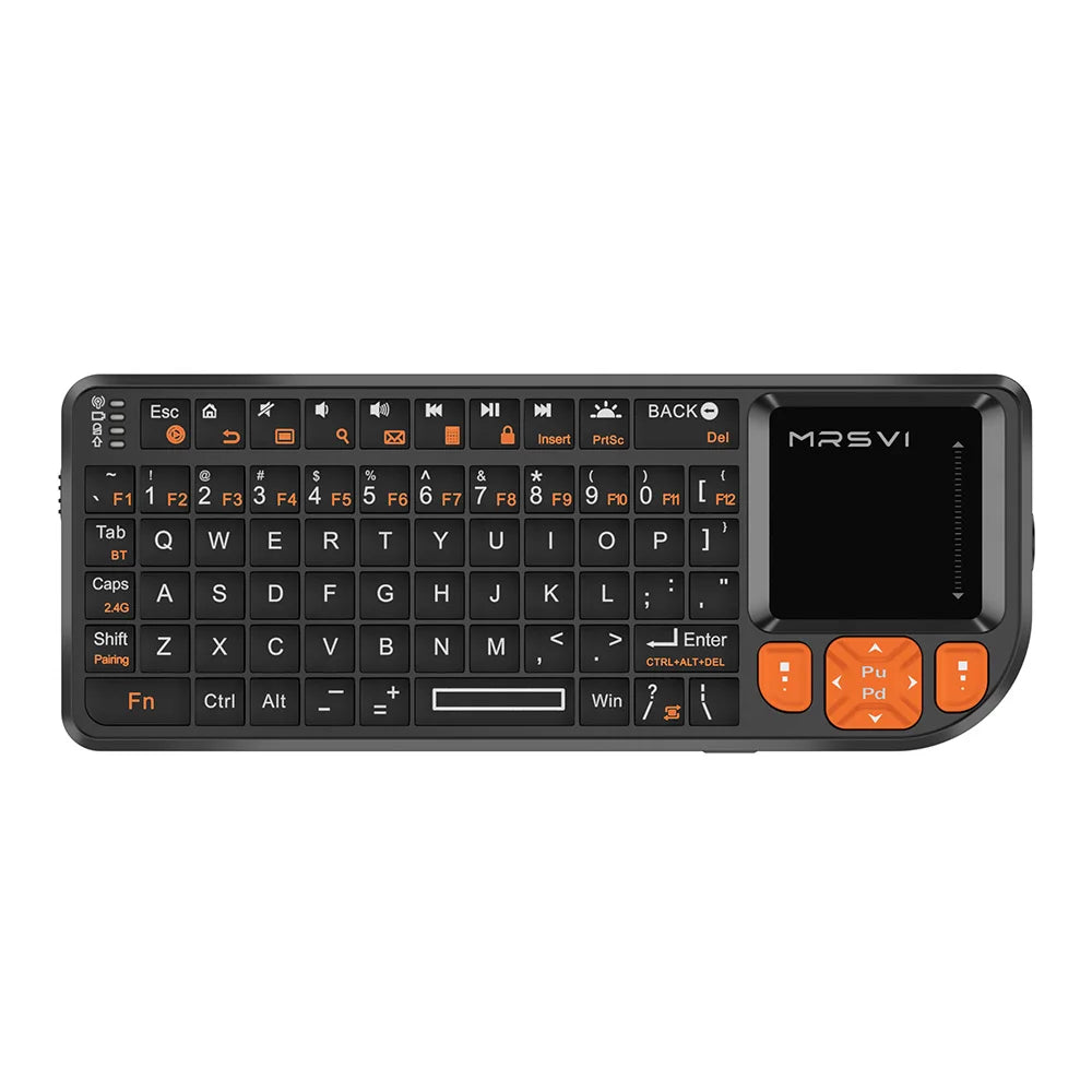 MRSVI A8 Plus Mini Wireless Keyboard - Backlit 2.4GHz & Bluetooth 5.0 Touchpad Keyboard for Android TV, Mac, Laptop & Windows