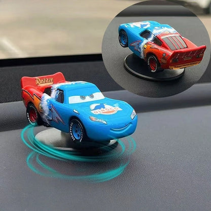 Disney Pixar Cars 3 Lightning McQueen Dashboard Ornament – Rotating Car Decoration for Center Console Gift
