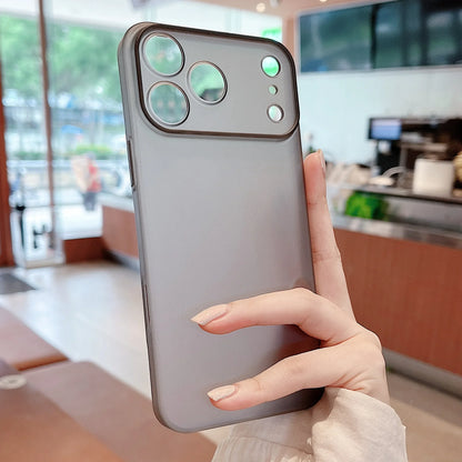 Ultra-Thin Translucent Matte iPhone Case - Shockproof Hard PC Cover with Camera & Button Protection for iPhone 13–18 Pro Max