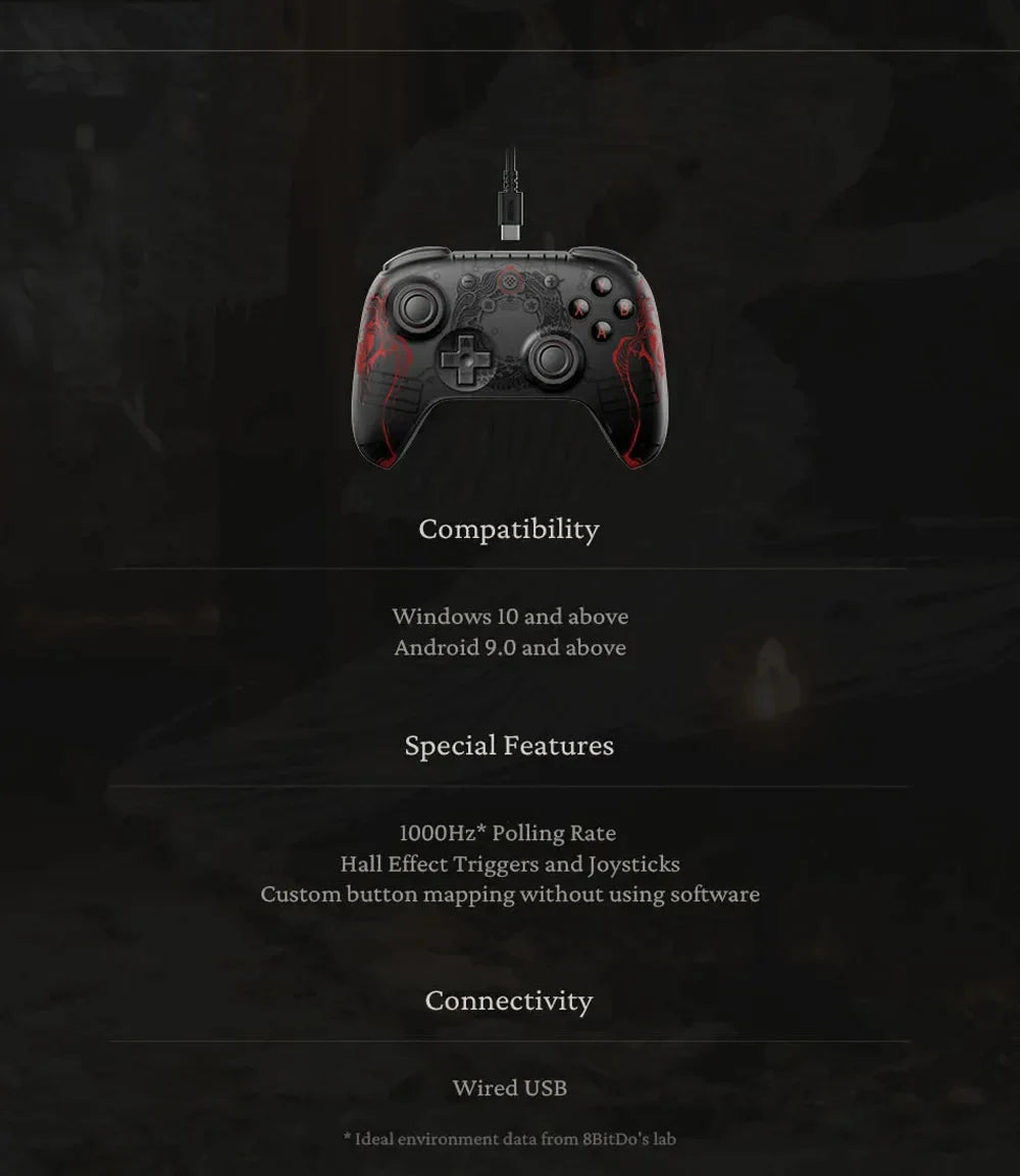 8BitDo Myth Wukong Ultimate 2C Gamepad - Wireless & Wired Gaming Controller for PC, Windows 10/11, Steam, Raspberry Pi & Android