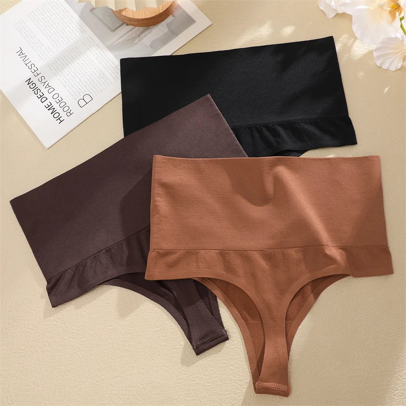 FINETOO High Waist Butt Lifter Thong Panties – Sexy Tummy Control, Belly Shaping Cincher, Slimming Shapewear for Women