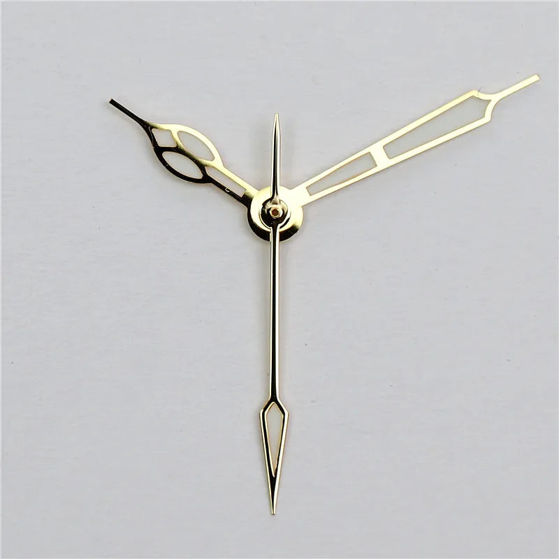 High-Quality Vintage Watch Hands - Polished BGW9 & C3 Luminescent Blue/Green Pointer for Seiko NH35/NH36 Movement Conversion