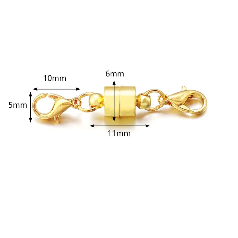 Magnetic Jewelry Clasps - Copper Double Lobster Clasp Connectors for DIY Bracelets & Jewelry Making