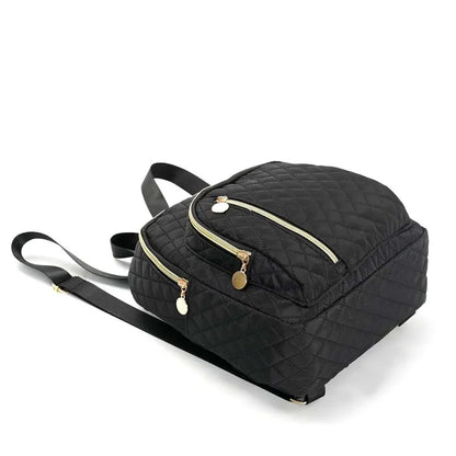 Quilted Pattern Classic Backpack - Stylish and Durable Design