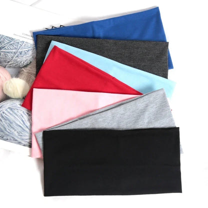 Wide Elastic Sports Headband – Solid Color Soft Hair Band for Running, Yoga, Makeup & Face Washing for Women and Men