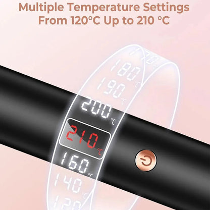 3-in-1 Ionic Hair Curler & Straightener – Professional Heated Styling Brush, Anti-Scald Thermal Curling Wand