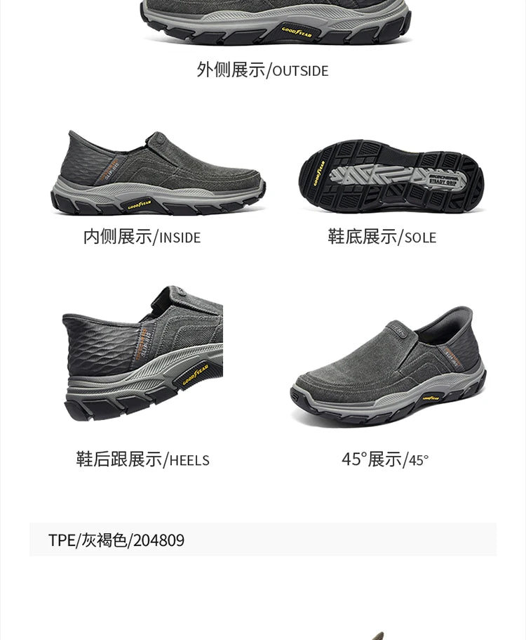 Skechers DJ RESPECTED Men's Slip-On Shoes - Lightweight Casual Canvas, Comfortable, Breathable & Anti-Slip Sneakers