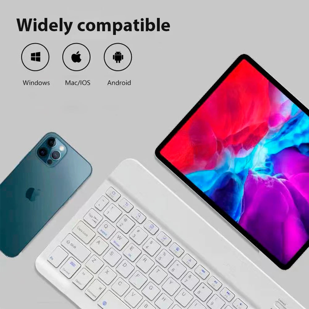 Mini Bluetooth Wireless Keyboard Set - Universal Phone Tablet iPad Keyboard and Mouse Accessories
