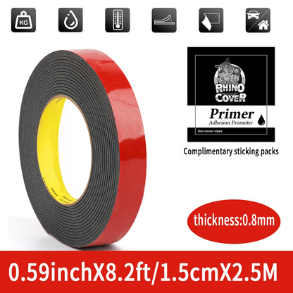 Extra Strong Double-Sided Acrylic Foam Tape – Waterproof, High-Temp Mounting Pad for Car & Home Use