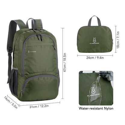 Lightweight Foldable Backpack - Waterproof Packable Daypack for Men & Women, Outdoor Travel, Hiking, Cycling & Camping Shoulder Bag