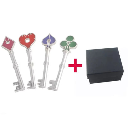 Resident Evil Remake RPD Key Set - Raccoon Police Department Logo Keychain and Cosplay Accessories Gift